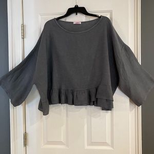 NWOT Lia Bella Linen Top | Bell Sleeve | Size M/L